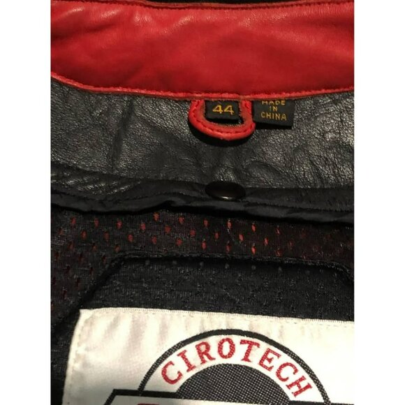 VTG Riding Jacket Size 44 Men Leather, Armor, HJC CIROTECH RIDING GEAR - Picture 4 of 8